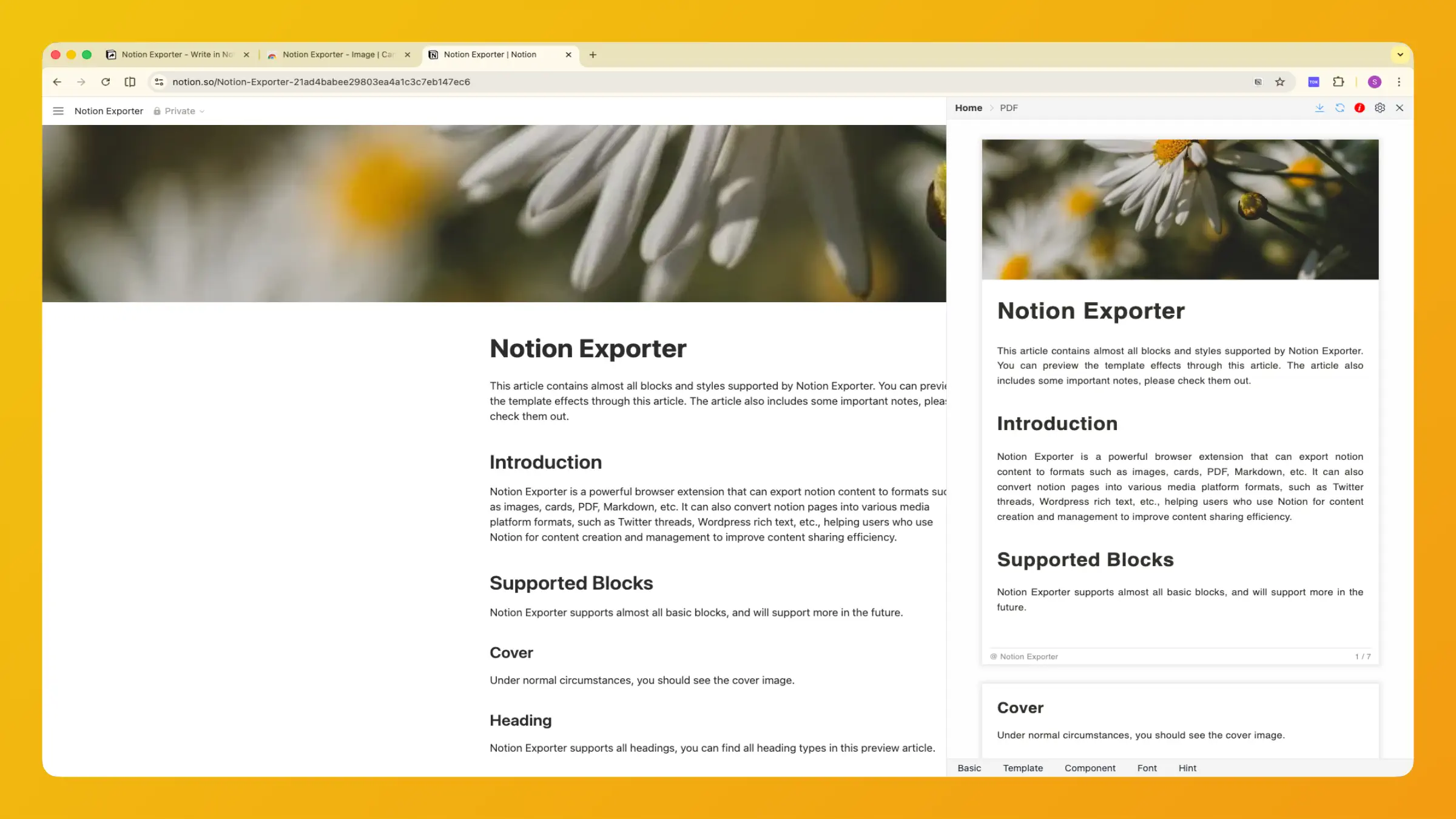 将 Notion 内容导出为 PDF